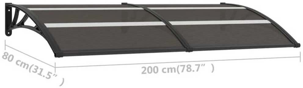 Stogelis durims, juodos spalvos, 200x75cm, PC