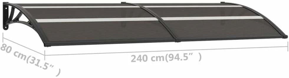 Stogelis durims, juodos spalvos, 240x75cm, PC
