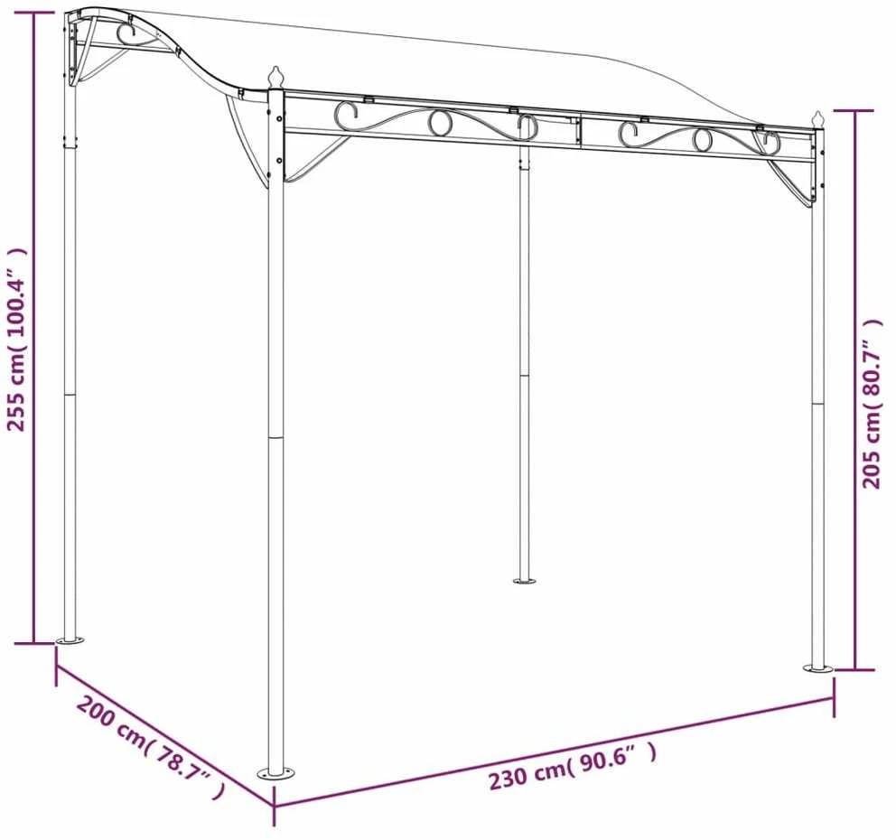 Stoginė, kreminės spalvos, 2x2,3m, audinys ir plienas, 180g/m²