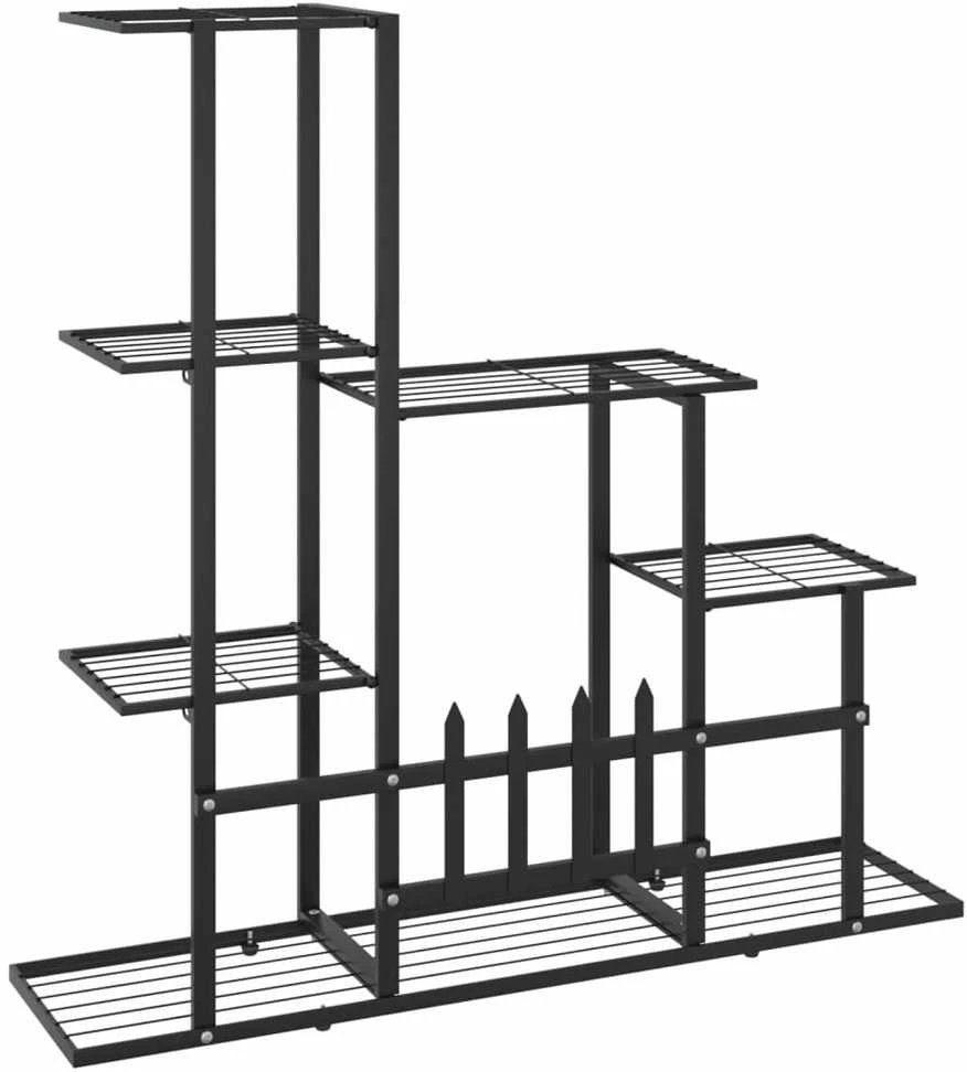 Stovas augalams, juodos spalvos, 94,5x25x88cm, metalas