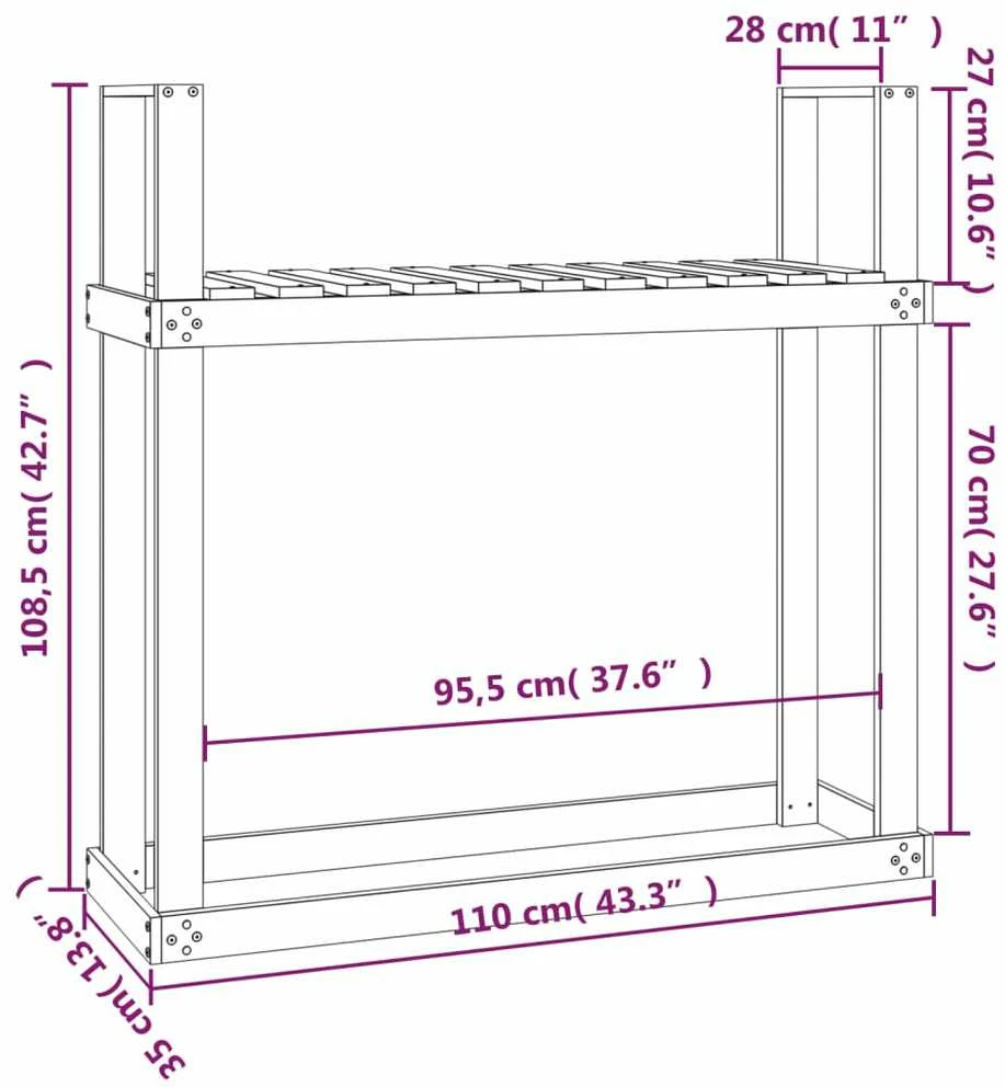 Stovas malkoms, 110x35x108,5cm, pušies medienos masyvas