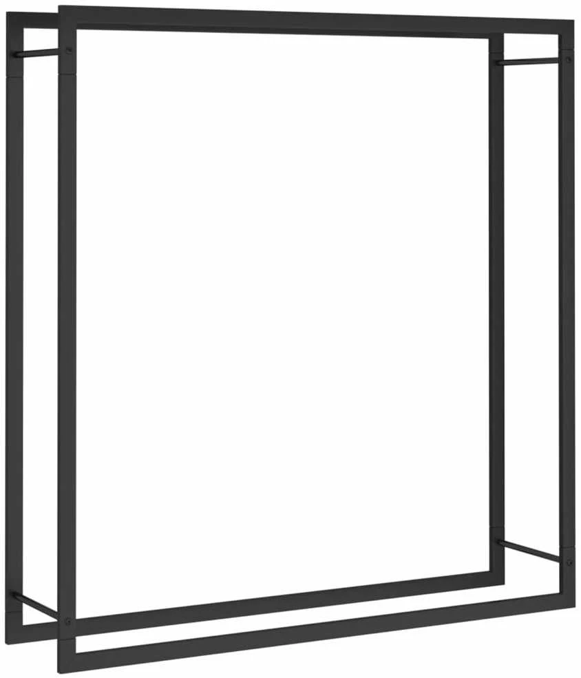 Stovas malkoms, matinės juodos spalvos, 110x28x116cm, plienas