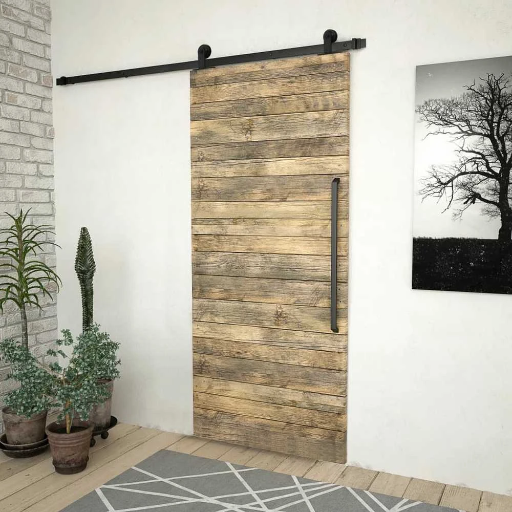 Stumdomų durų įrangos rinkinys SKIEN, juodas, 200cm plienas