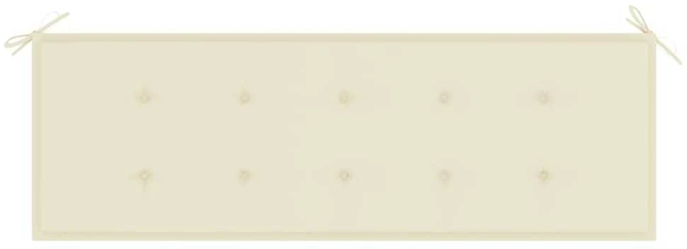 Sudedamas sodo suoliukas su pagalvėle, 159 cm, tikmedis