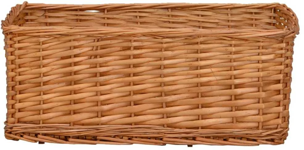 Sudedamų krepšių rinkinys, 4 dalių, rudos spalvos, gluosnis