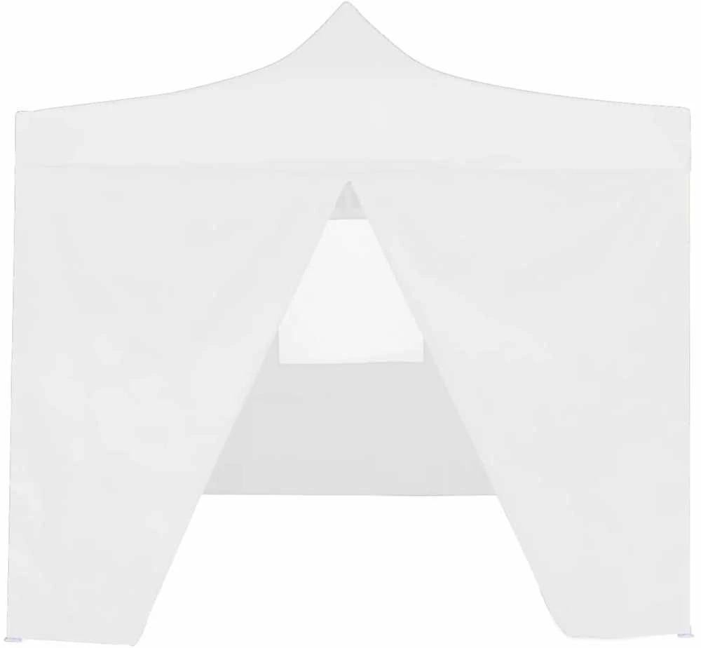 Sulankstoma palapinė su 4 sienomis, balta, 3x3m, plienas
