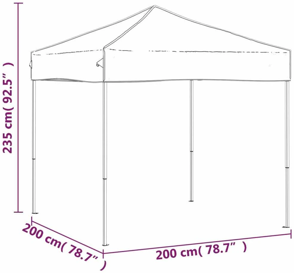 Sulankstoma proginė palapinė, kreminės spalvos, 2x2m