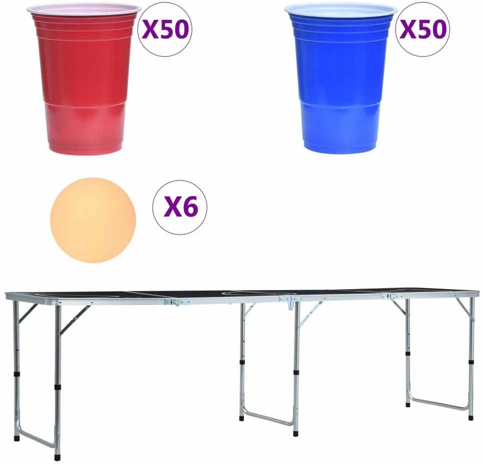 Sulankstomas Beer Pong žaidimo stalas, 240cm