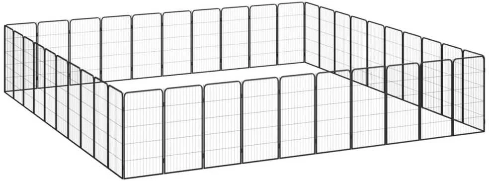 Šunų aptvaras, 40 segmentų, juodas, 50x100cm, plienas