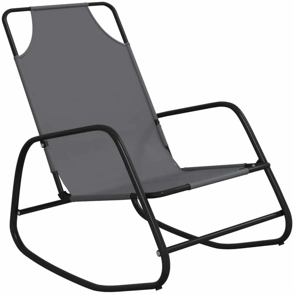 Sofa Supami saulės gultai, 2vnt., pilki, plienas ir tekstilenas