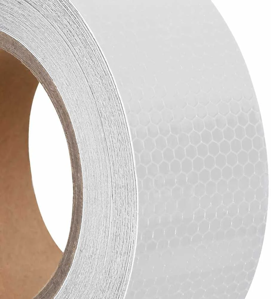 Šviesą atspindinti lipni juosta, balta, 5cmx20m, PVC
