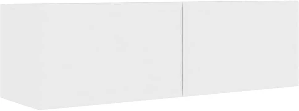 TV staliukas Televizoriaus spintelės, 4vnt., baltos, 100x30x30cm, mediena
