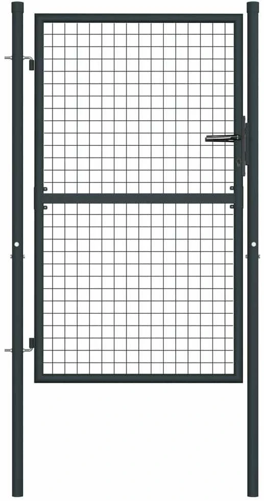 Tinkliniai sodo vartai, pilki, 100x175cm, galvanizuotas plienas