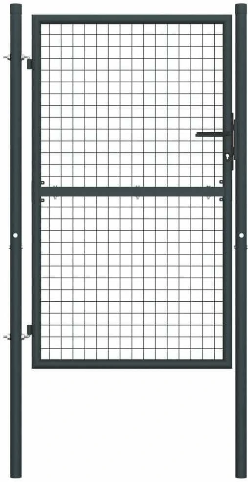 Tinkliniai sodo vartai, pilki, 100x200cm, galvanizuotas plienas