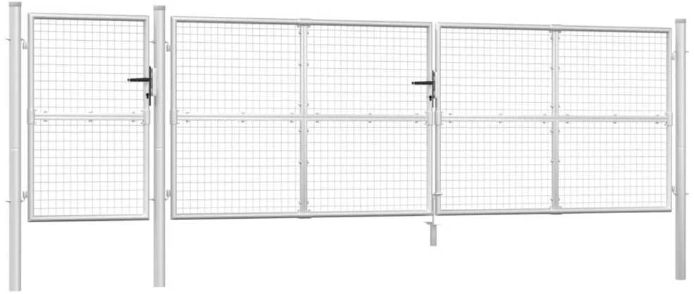 Tinkliniai sodo vartai, sidabrinės spalvos, 500x175 cm, plienas