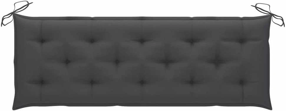 Trivietis sodo suoliukas su pagalvėle, 150cm, eukalipto masyvas
