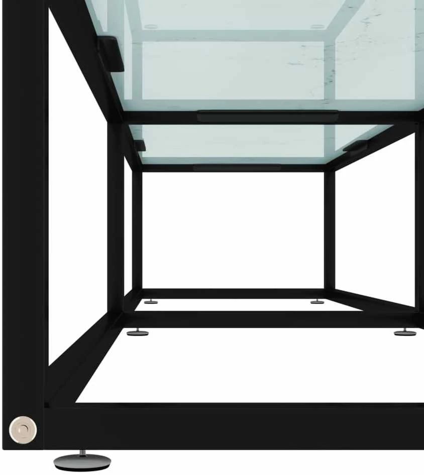 TV staliukas TV spintelė, balta marmuro, 180x40x40,5cm, grūdintas stiklas