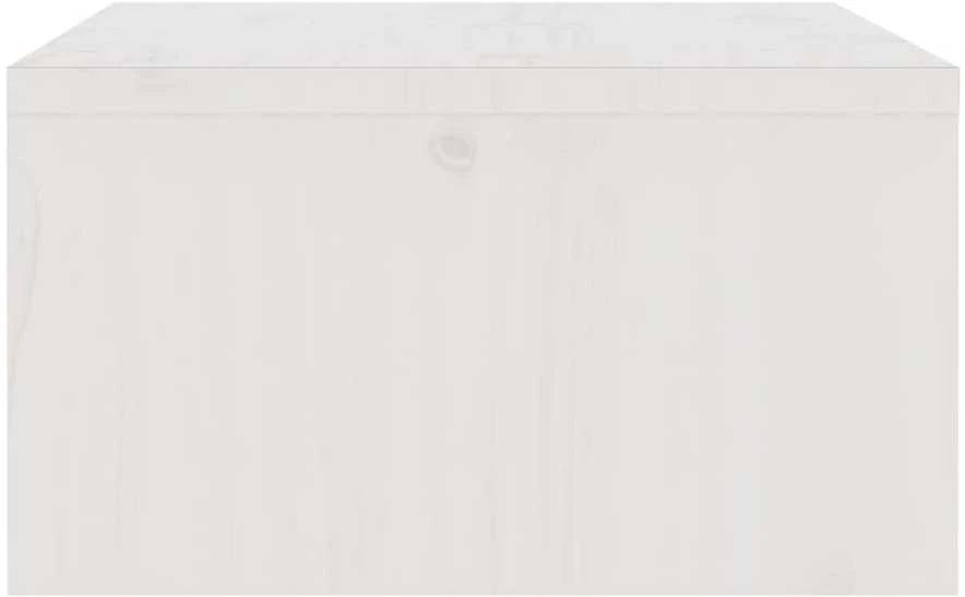 Monitoriaus stovas, baltas, 100x27x15cm, pušies masyvas