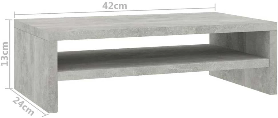 Monitoriaus stovas, betono, 42x24x13cm, apdirbta mediena