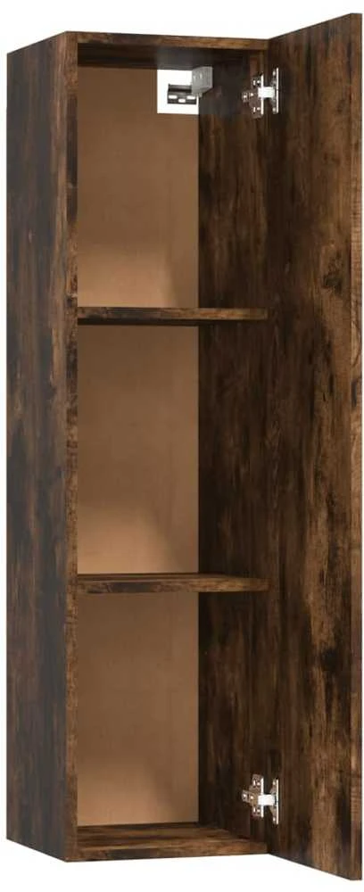 Sieninė televizoriaus spintelė, dūminio ąžuolo, 30,5x30x110cm