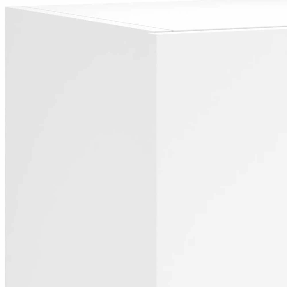 TV staliukas Sieninė TV spintelė su LED lemputėmis, balta, 80x35x31cm
