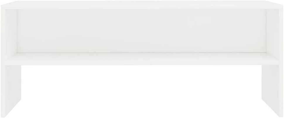 TV staliukas Televizoriaus spintelė, balta, 100x40x40cm, apdirbta mediena