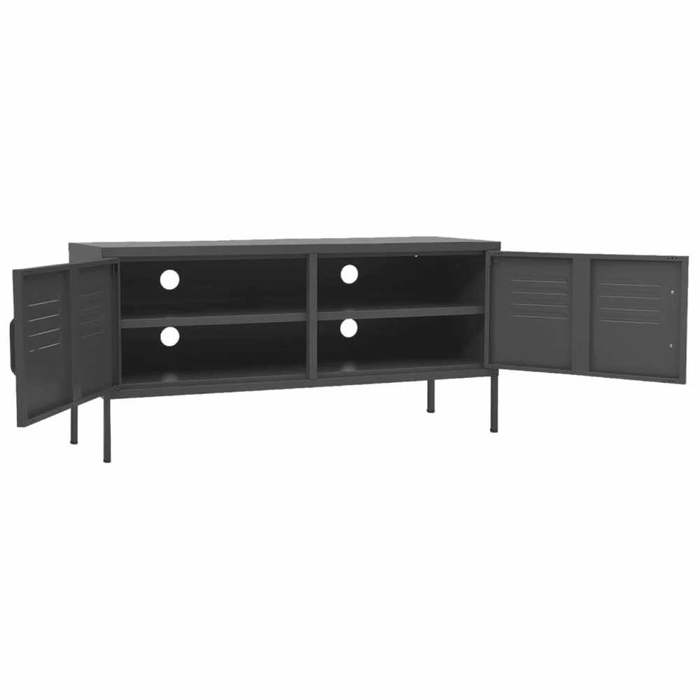 TV staliukas Televizoriaus spintelė, antracito spalvos, 105x35x50cm, plienas