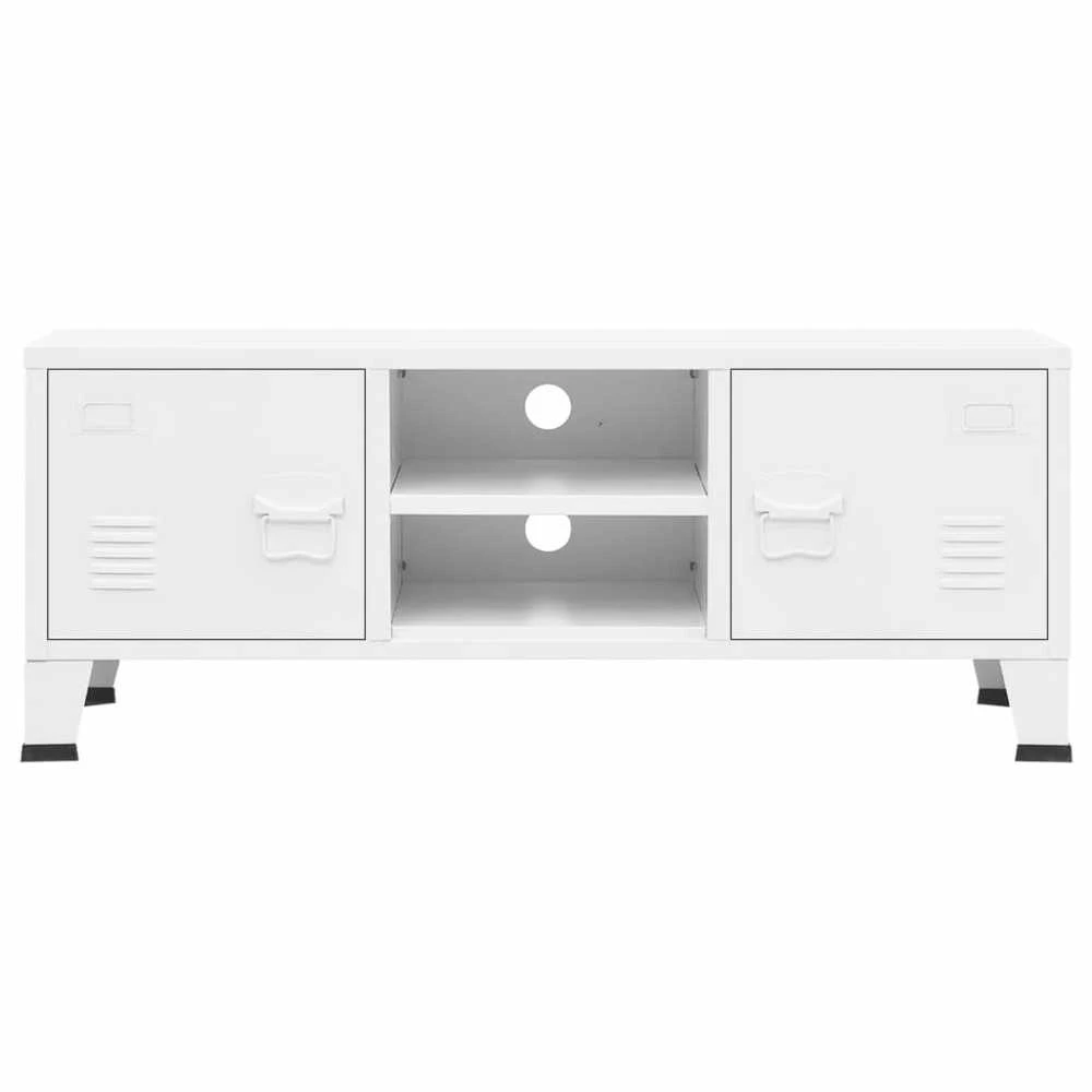 TV staliukas Televizoriaus spintelė, balta, 105x35x42cm, metalas
