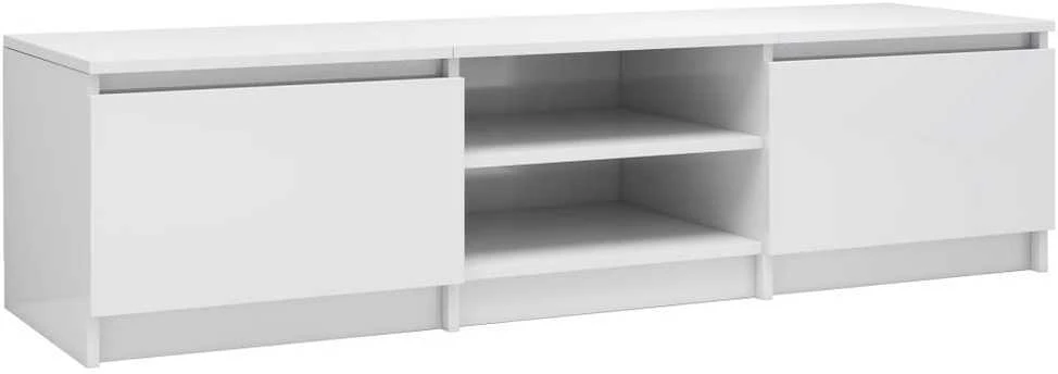 TV staliukas Televizoriaus spintelė, balta, 140x40x35,5cm, apdirbta mediena