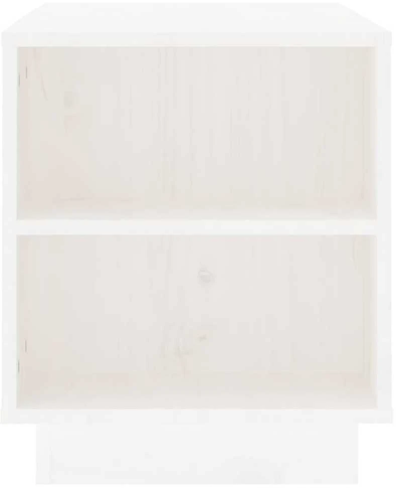 TV staliukas Televizoriaus spintelė, balta, 110x35x40,5cm, pušies masyvas