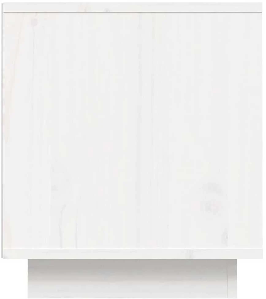 TV staliukas Televizoriaus spintelė, balta, 80x35x40,5cm, pušies masyvas