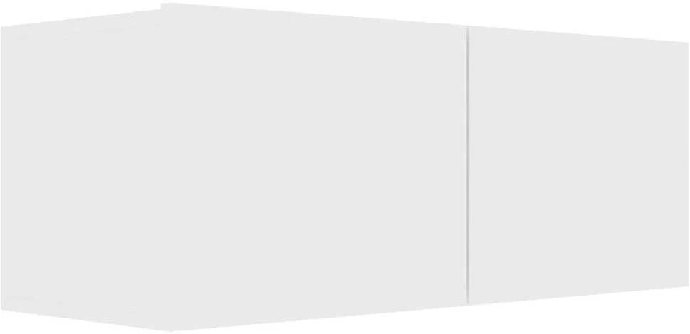 TV staliukas Televizoriaus spintelė, balta, 80x30x30cm, apdirbta mediena