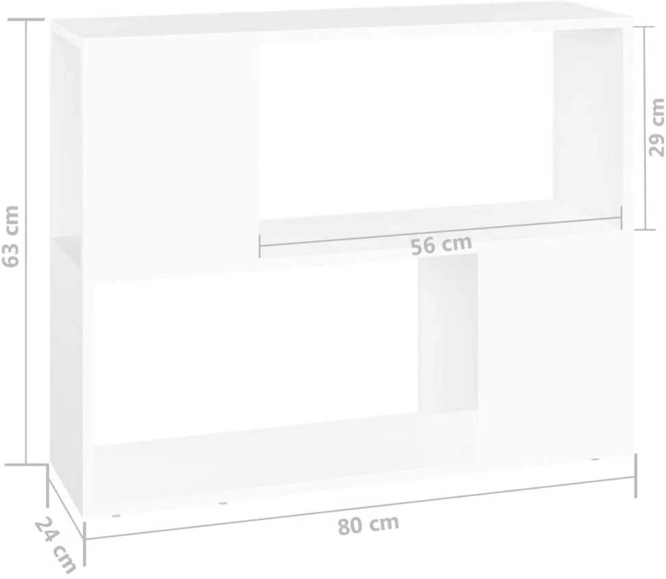 Televizoriaus spintelė, balta, 80x24x63cm, apdirbta mediena