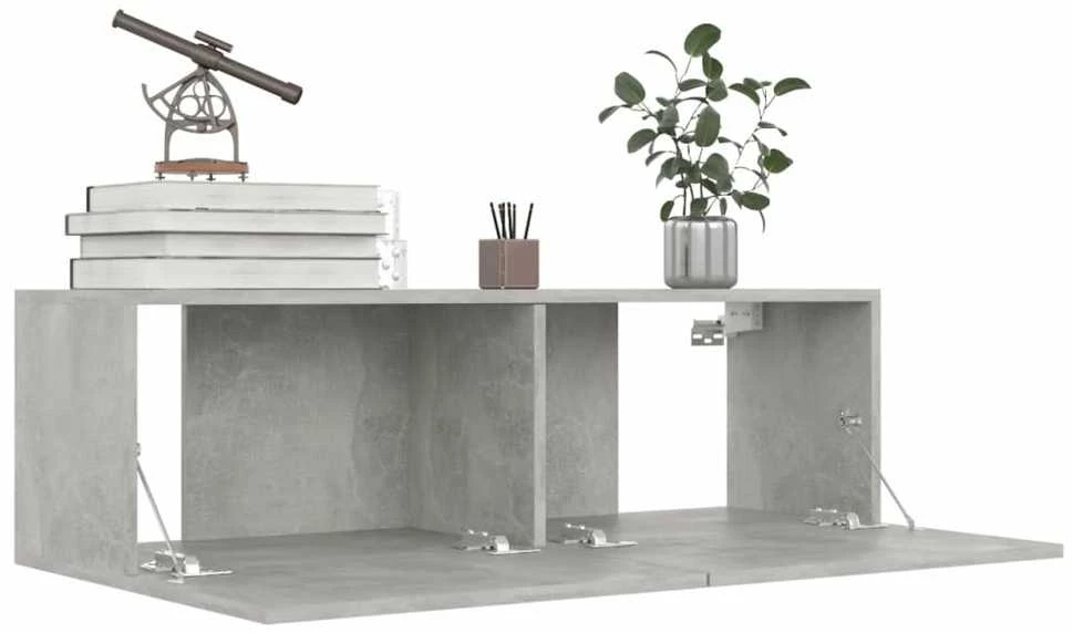 TV staliukas Televizoriaus spintelė, betono, 100x30x30cm, apdirbta mediena