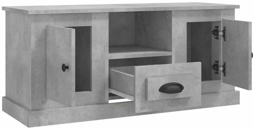 TV staliukas Televizoriaus spintelė, betono pilka, 100x35,5x45cm, mediena