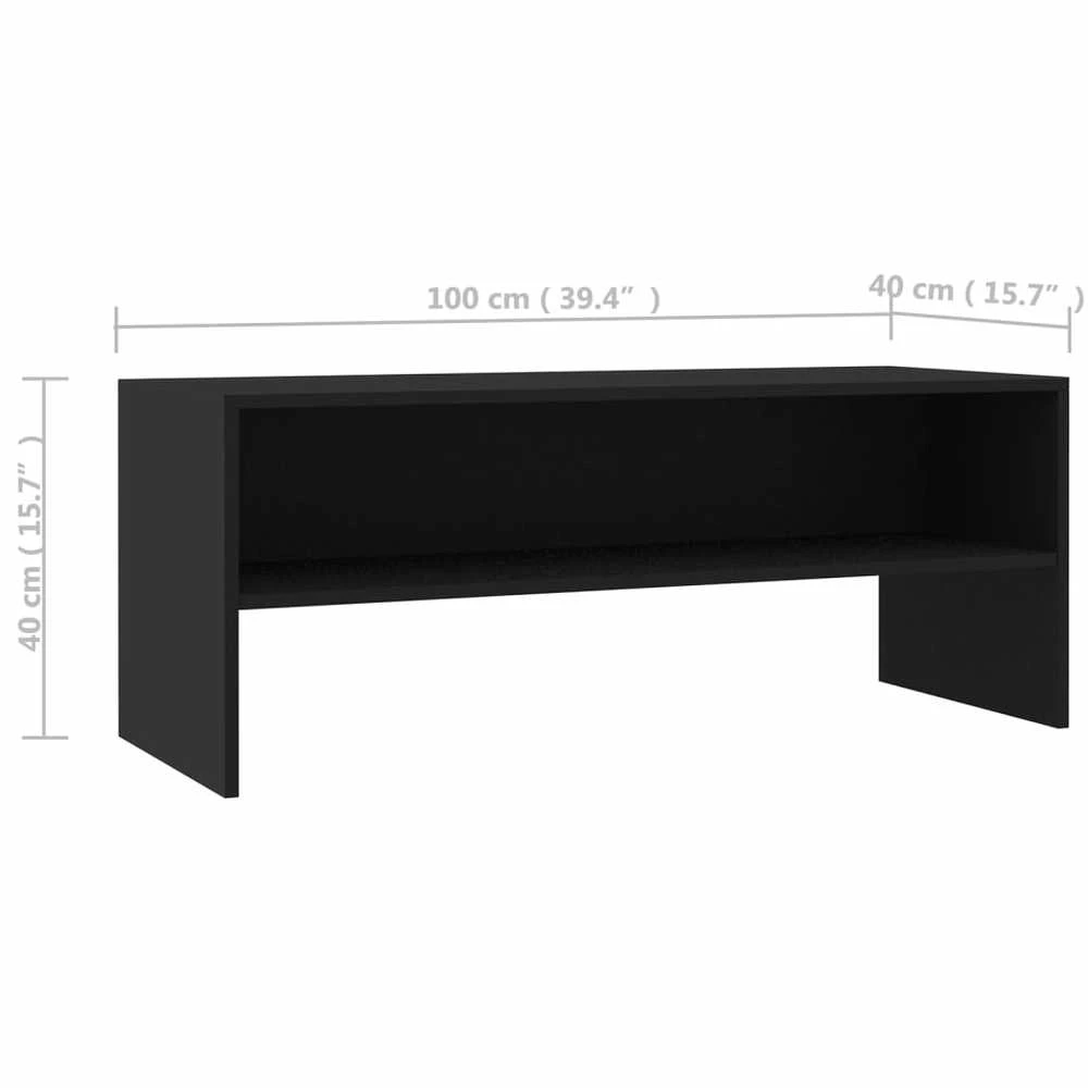 TV staliukas Televizoriaus spintelė, juoda, 100x40x40cm, apdirbta mediena