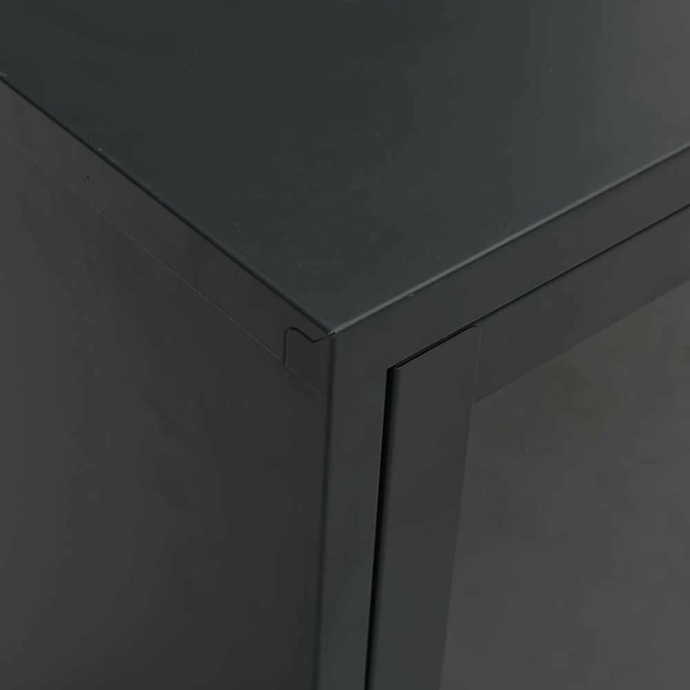 TV staliukas Televizoriaus spintelė, juoda, 105x35x52cm, plienas ir stiklas