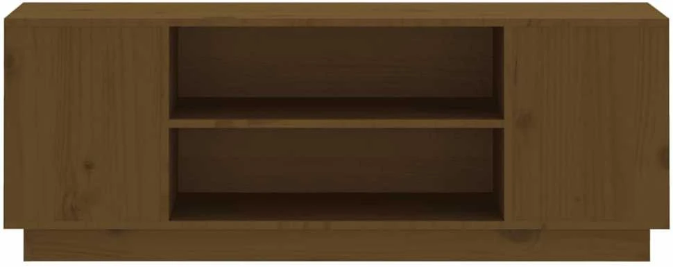 TV staliukas Televizoriaus spintelė, medaus ruda, 110x35x40,5cm, pušis