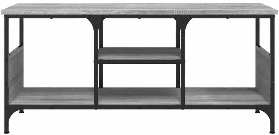 TV staliukas Televizoriaus spintelė, pilka, 100x35x45cm, mediena ir geležis