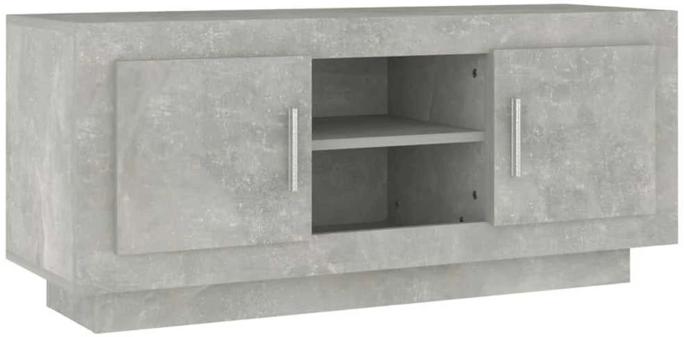 TV staliukas Televizoriaus spintelė, betono pilka, 102x35x45cm, mediena