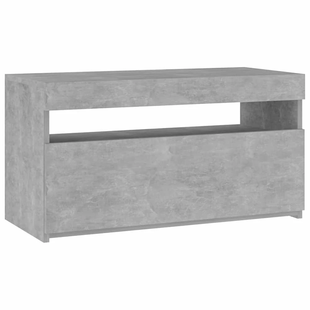 TV staliukas Televizoriaus spintelė su LED apšvietimu, betono, 75x35x40cm