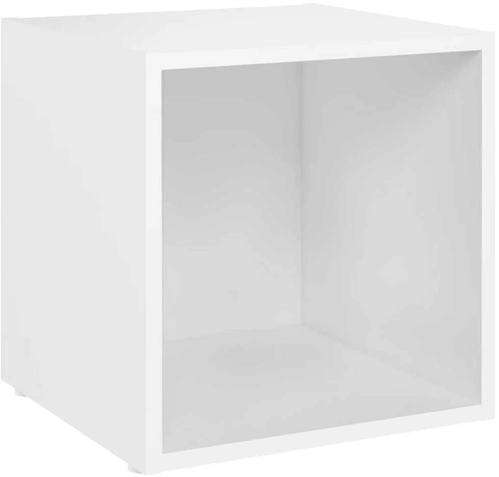 Televizoriaus spintelės, 2vnt., baltos, 37x35x37cm, MDP