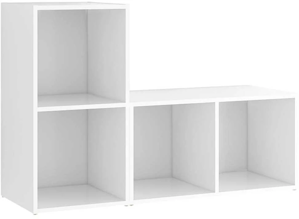 Televizoriaus spintelės, 2vnt., baltos, 72x35x36,5cm, mediena
