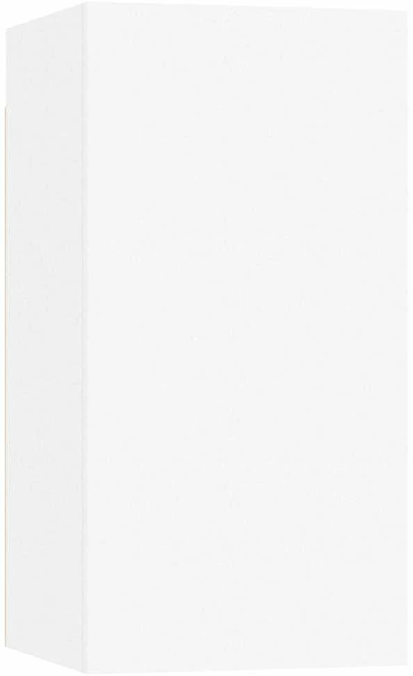 TV staliukas Televizoriaus spintelės, 4vnt., baltos, 30,5x30x60cm, mediena