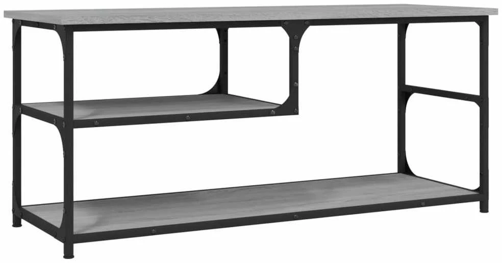 TV staliukas TV spintelė, pilka ąžuolo, 103x38x46,5cm, mediena/plienas