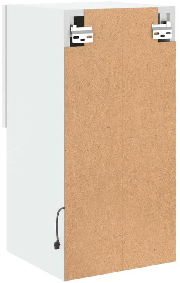 TV staliukas TV spintelės su LED lemputėmis, 2vnt., baltos, 30,5x30x60cm