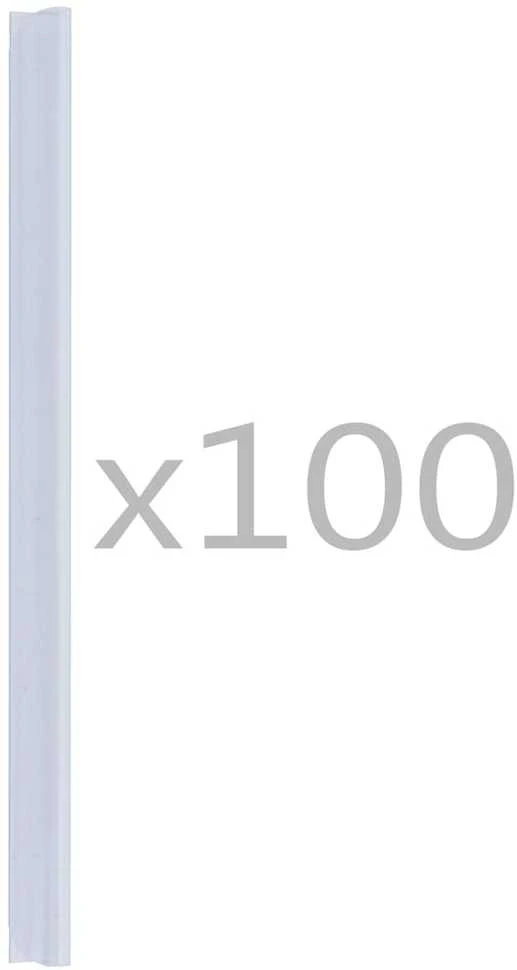 Tvoros juostų laikikliai, 100vnt., skaidrūs, PVC