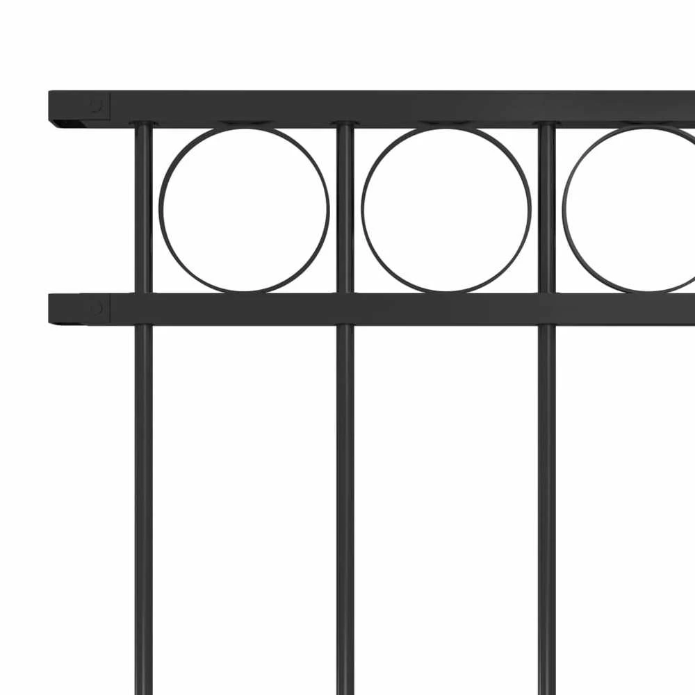 Tvoros segmentas, juodos spalvos, 1,7x1m, plienas
