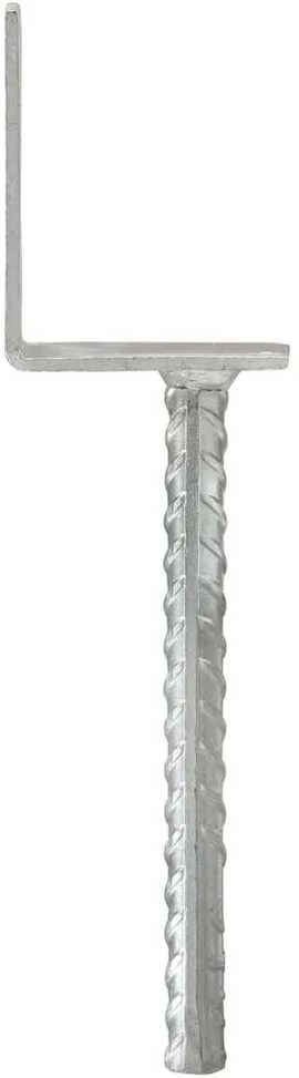 Tvoros stulpai, 6vnt., sidabrinės spalvos, 8x6x30cm, plienas