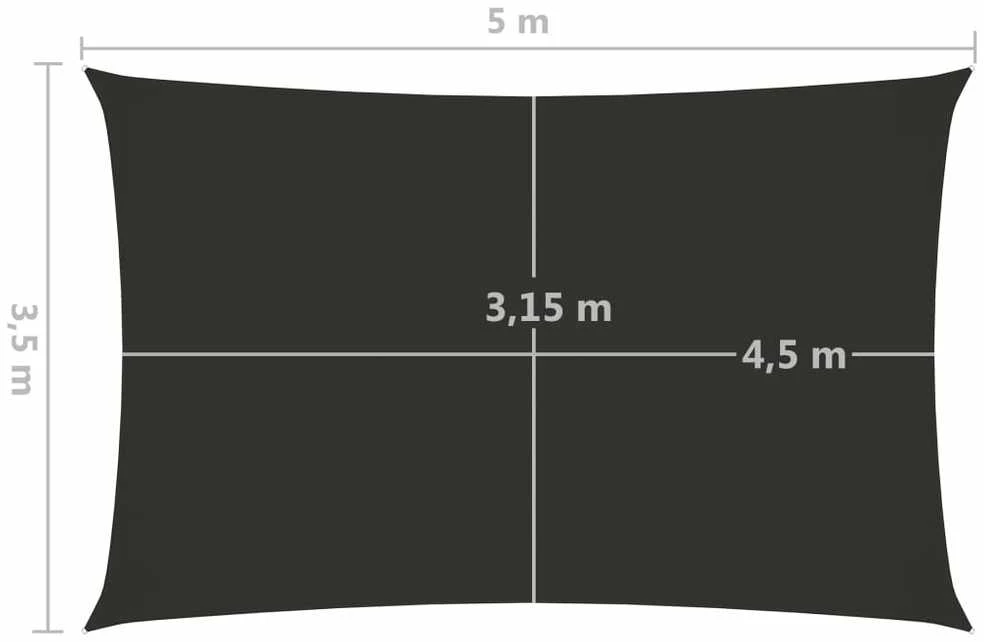 Uždanga nuo saulės, antracito, 3,5x5m, oksfordo audinys